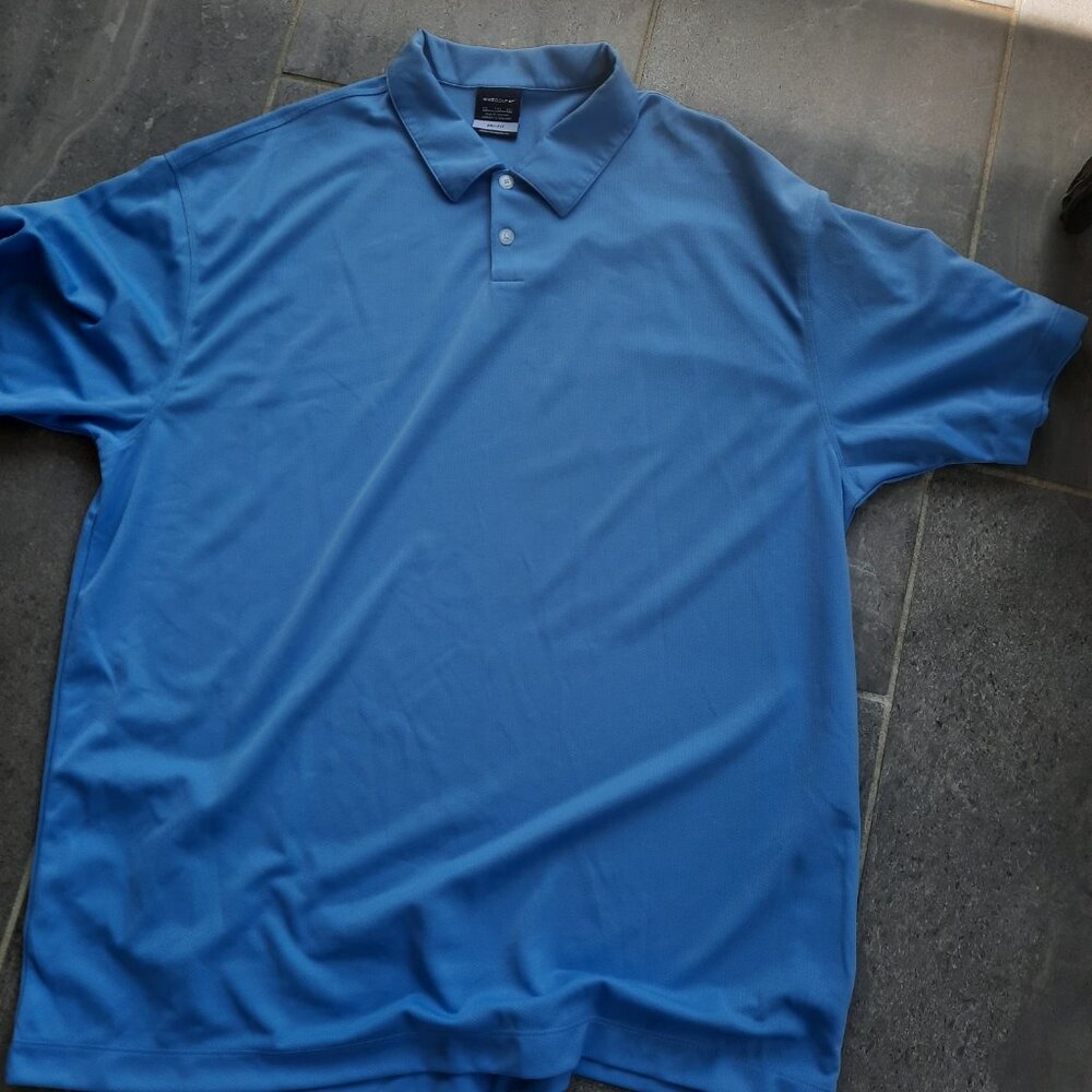 Nike Dri-Fit Blue Golf Polo- XXL - Free Shipping!